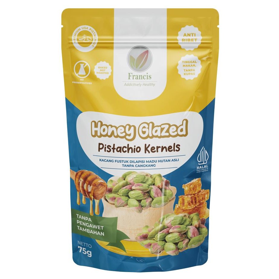 

Francis Honey Glazed Pistachio Kernels 75G