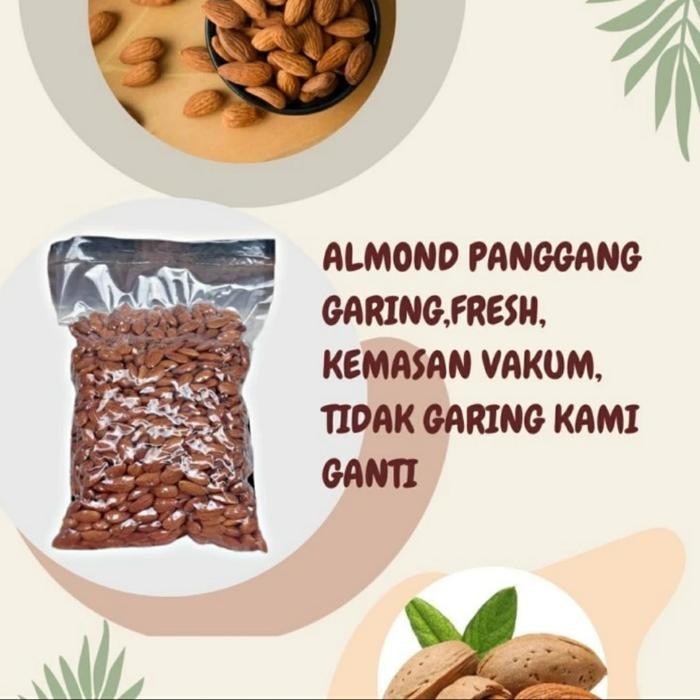 

Kacang Almond Panggang Kupas Natural / Tawar 500Gr Blue Diamond