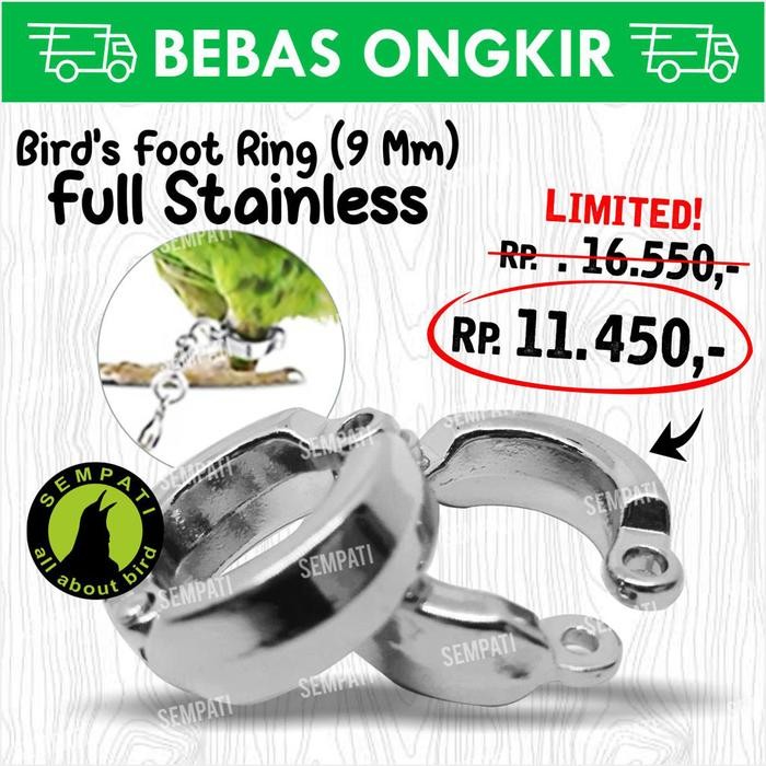 RING BORGOL 9 MM 9MM RING KAKI BURUNG MERPATI POS AYAM SERAMA RCG9MM