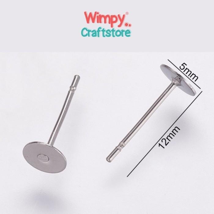 Anting Tusuk Stainless Steel Bahan Aksesoris DIY