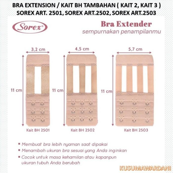 Sorex art.2501-2503 Sambungan BH / Bra Extender Kait 2 Baris 3 Baris