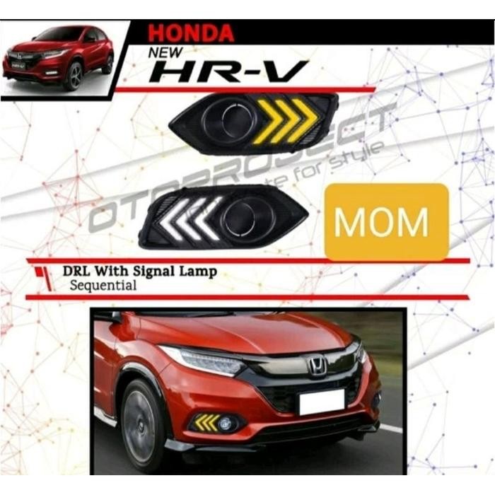 Lampu drl cover fog lamp / foglamp + sein running otoproject HRV Facelift