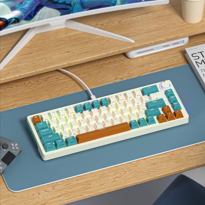 [Allthebest] ZIFRIEND ZA68 Mechanical Gaming Keyboard 68 Keys 5pin Hotswap RGB