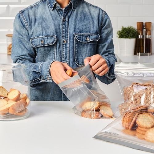 (Allthebest) ISTAD_VATTNIG.IKEA Kantong Plastik Makanan Ziplock Plastik
