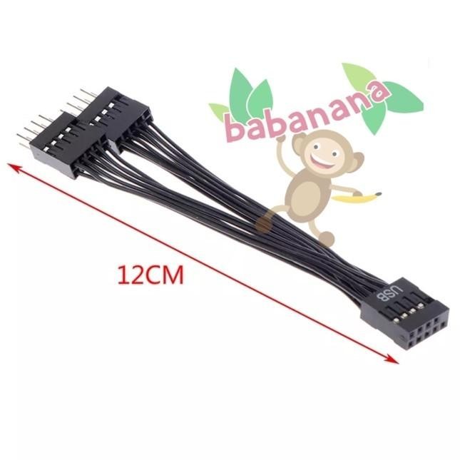 [Allthebest] Extension Splitter USB 9 pin Motherboard 1 Female to 2 Male AIO