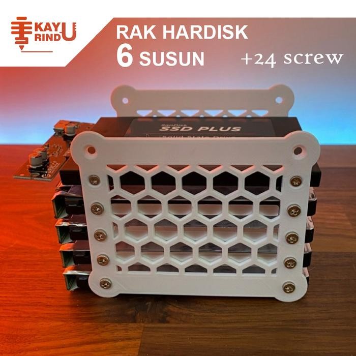 [Allthebest] HDD SSD Stand 2.5 Inch, Rak Tray Hardisk Laptop 6 Susun