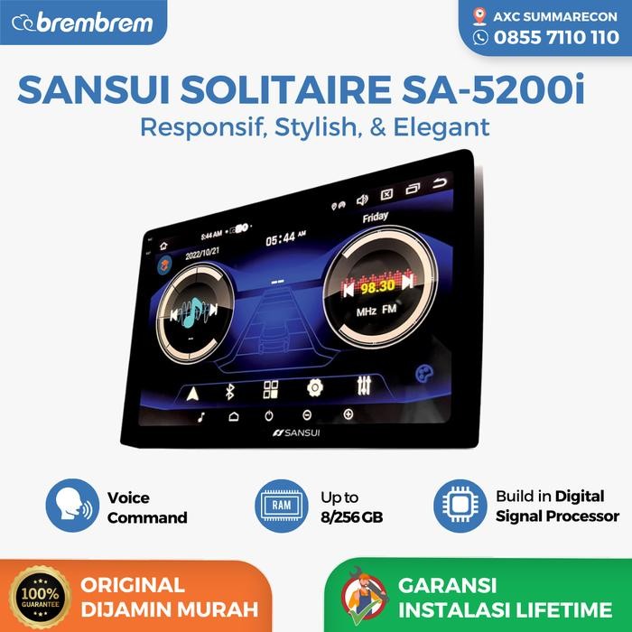HEAD UNIT SANSUI SOLITAIRE SA-5200i - HEAD UNIT ANDROID UNIVERSAL