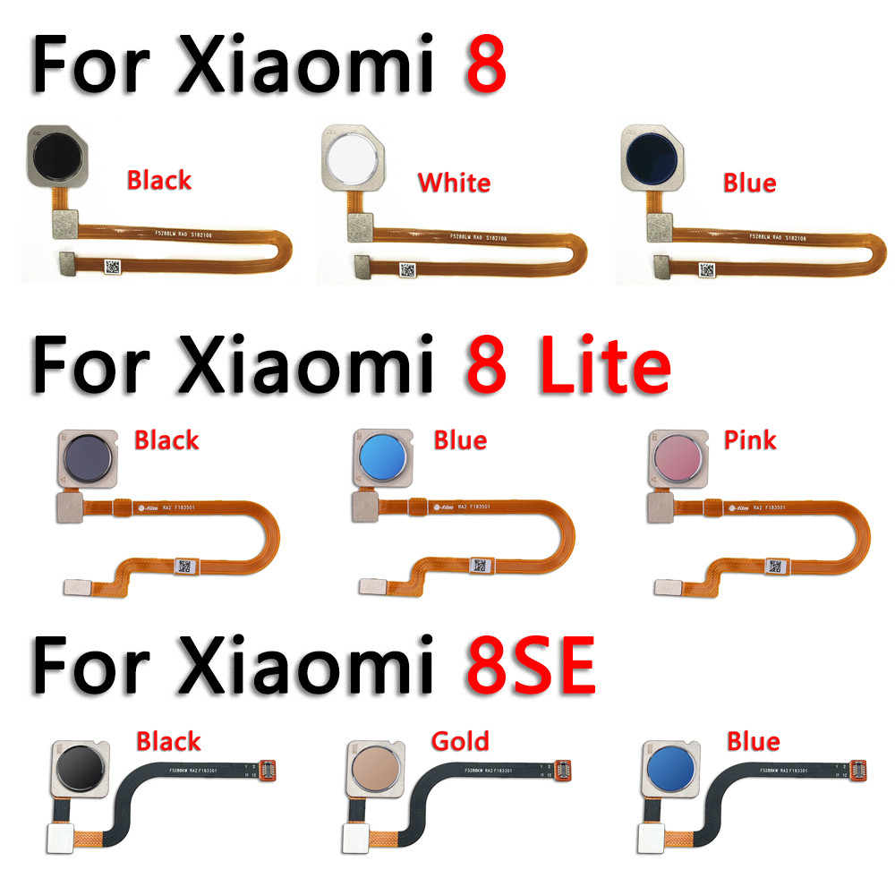 Aiinant For Xiaomi Mi 8 8SE 8Lite Lite SE Home Button Back Touch ID Scanner Fingerprint Sensor Flex 