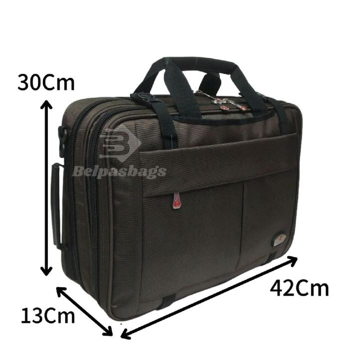 Tas kantor pria /selempang laptop tas kerja multifungsi 3in polo Ace 9056