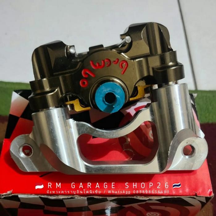 kaliper brembo doraemon + breket shocktandard beat,scoopy ,vario, mio