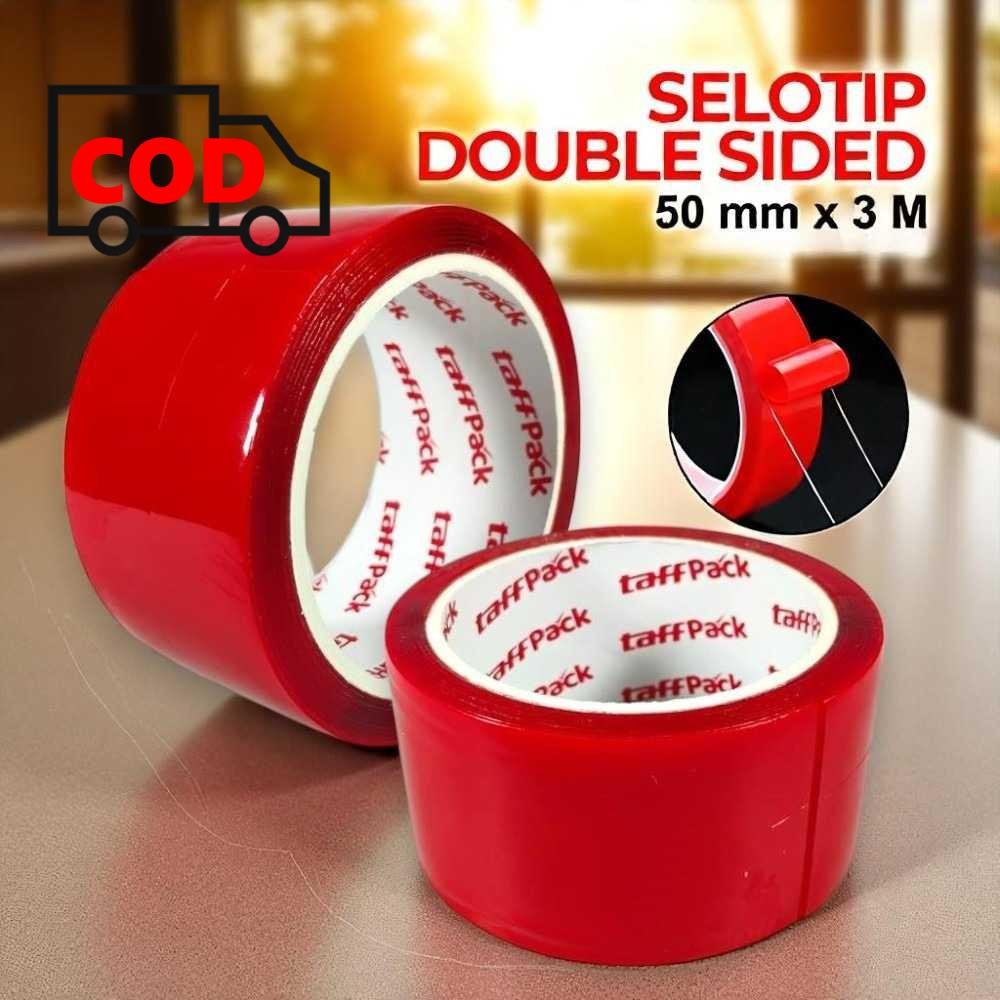 

Selotip Double Tape Bening 3M Super Kuat Perekat Transparan Isolasi Dabel Tip Kuat Lakban Double Tape Tembok