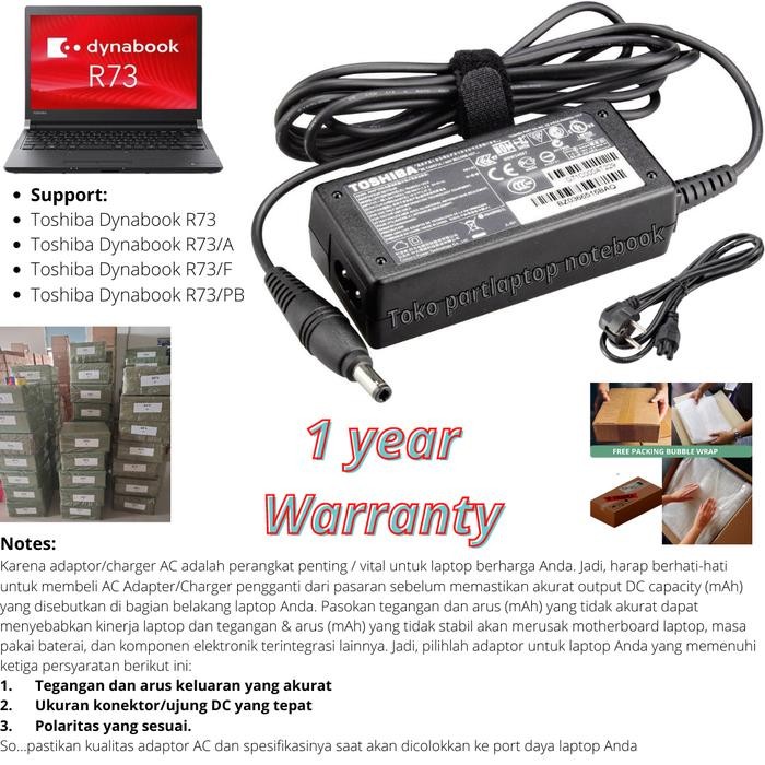 Adaptor Toshiba Dynabook R73 original laptop charger