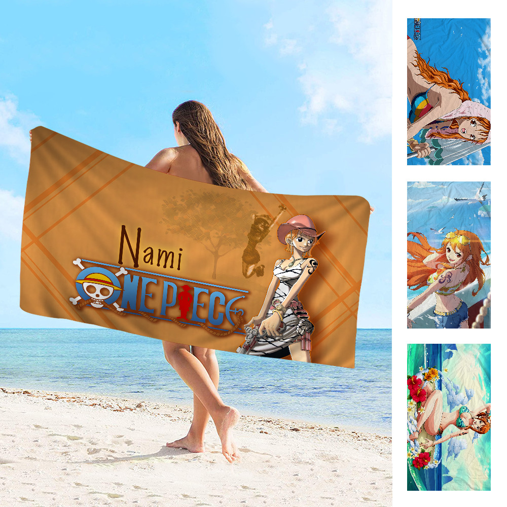 O-ONE P-PIECE Nami Beach Towel For Kids Personalized Bath Towel Pool Towel Vacation Gift Picnic
