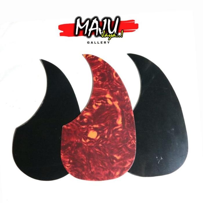 (Expert) pickguard pelindung gitar akustik elektrik hitam polos or