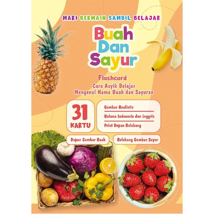 (Expert) VIDI FLASHCARD BUAH DAN SAYUR /FLASH CARD/ MAINAN EDUKASI