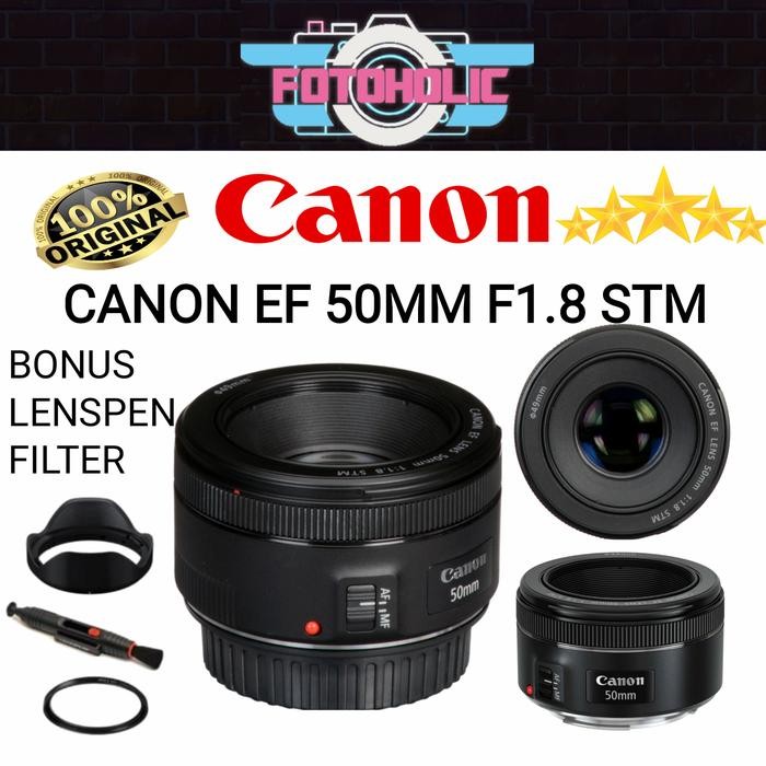 Canon Ef 50 Mm F1.8 Stm/Lensa Fix 50Mm /Lensa Canon Ef 50Mm F1.8 Stm