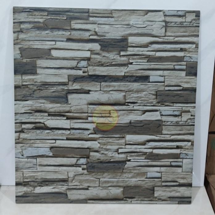 (Expert) Keramik Lantai/Dinding Kasar 40x40 Motif Batu Alam Timbul
