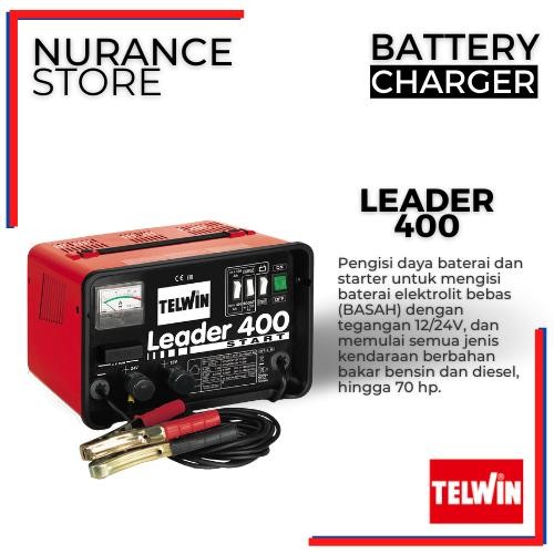 TERBARU BATTERY CHARGER & STARTER TELWIN LEADER 400 START