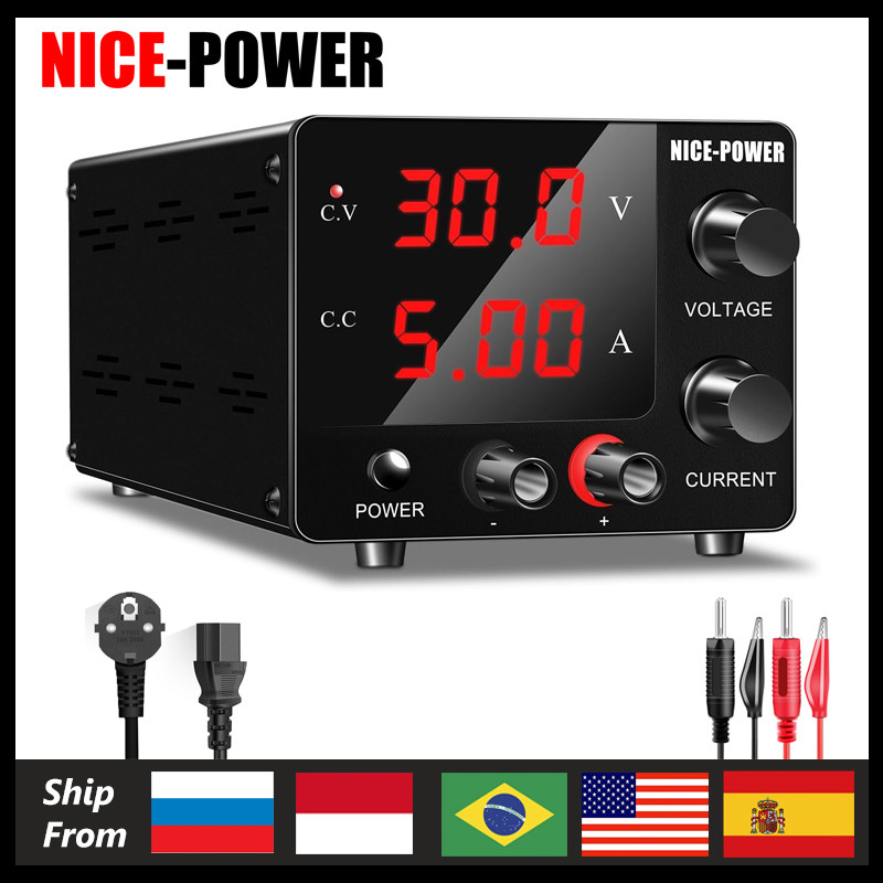 NICE-POWER DC Power Supply, 30V 5A 15V 10A Adjustable Switching