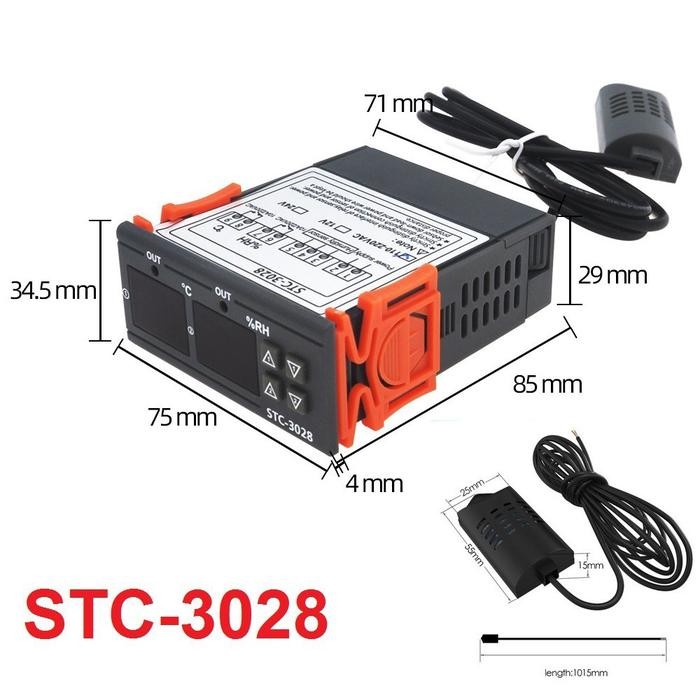 (Expert) Thermostat Hygrostat Digital STC-3028 STC-1000 Pengatur Suhu