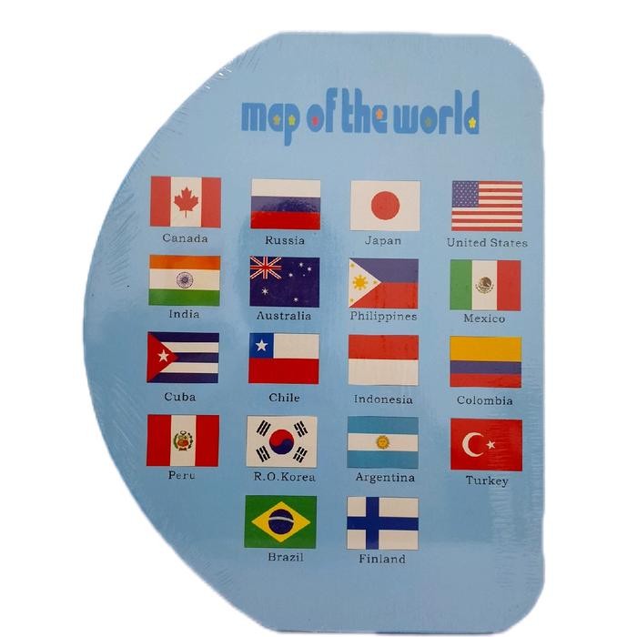 

Ready- [Capt] Mainan Edukasi Anak Pengenalan Peta Dunia National Flag Map Of The World Hadiah Games