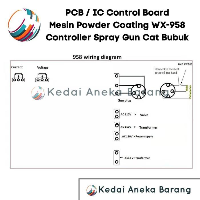 Pcb Ic Control Board Controller Mesin Powder Coating Wx-958 Wx958