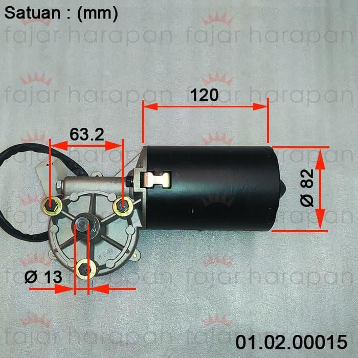 MOTOR WIPER 24 VOLT UNTUK BLADE 80CM (DINAMO KECIL)