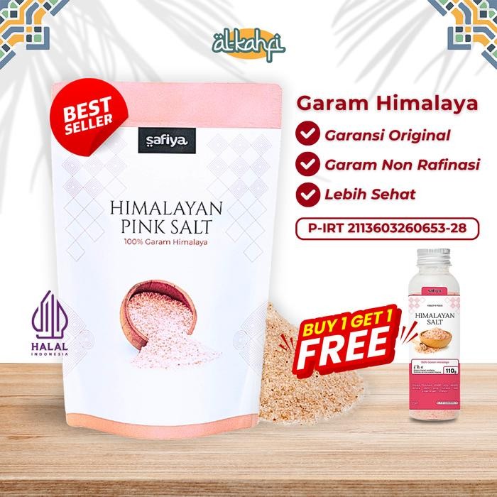 

[Buy 1 Get 1] Garam Himalaya 1 Kg Safiya Himalayan Pink Salt Penyedap Rasa Natural New