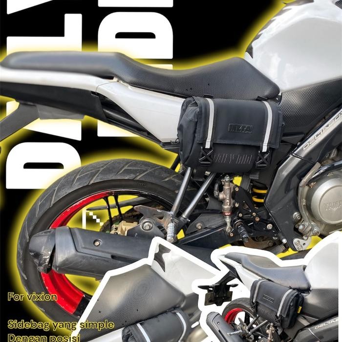 Rds - Tas Motor Vixion, Tas Samping Vixion Kiri Kanan, Tas Jas Hujan Vixion