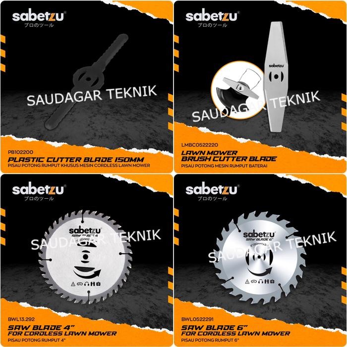 Pisau Potong Rumput Cordless Baterai Mata Mesin Potong Rumput Sabetzu