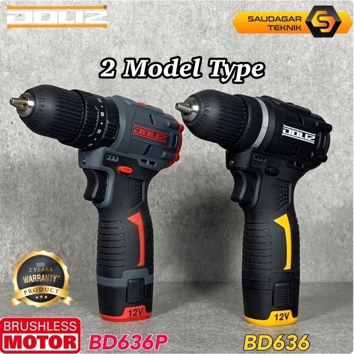 Mesin Bor Cordless Doliz 12V Bd 636 Mesin Bor Baterai Batre 12 V Brushless Motor Screwdriver