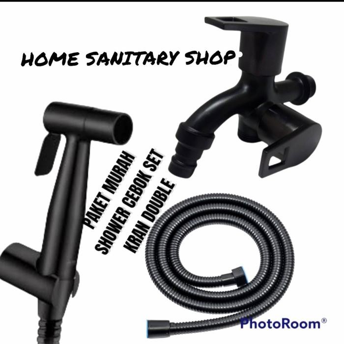 Paket murah shower cebok full set kran double/kran shower/kran air/