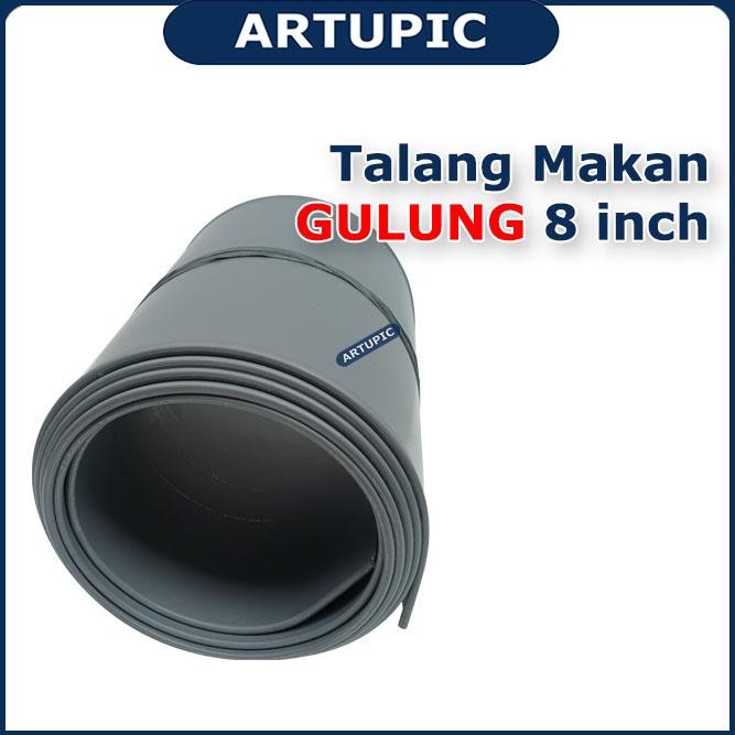 Talang Pakan Makan GULUNG 8 inch Talang air Oval PVC 8" Setengah Lingk