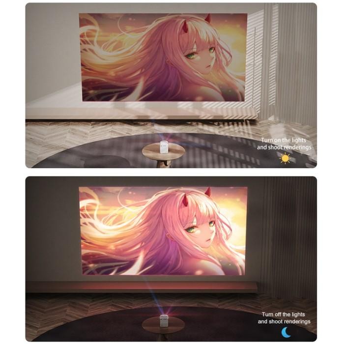 [Expert] Smart Proyektor Android WIFI Mirroring HP Projector 120ANSI 6000 Lumen