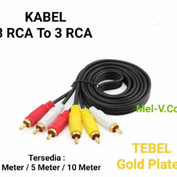 [Expert] Kabel 3 RCA To 3 RCA 10 Meter / Kabel RCA 10m Audio Video Vcd DVD