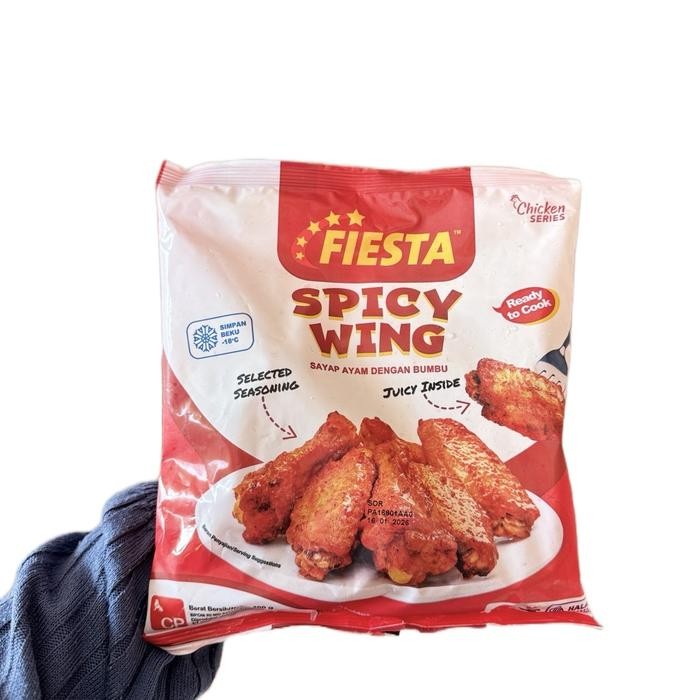 

Fiesta Spicy Wing 400 gr (Sayap Ayam Dengan Bumbu) Ready To Cook Frozen Food Daging