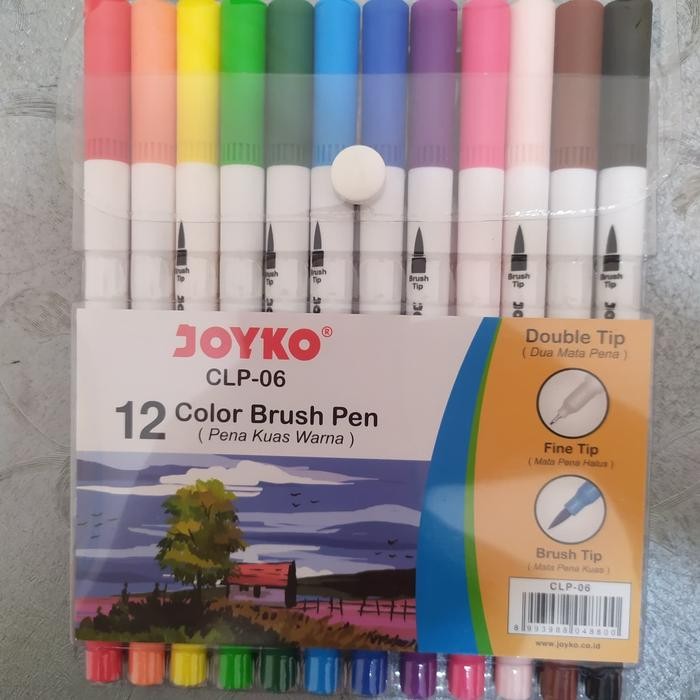 

brush pen joyko clp-06 - pena kuas 12 warna kode 490