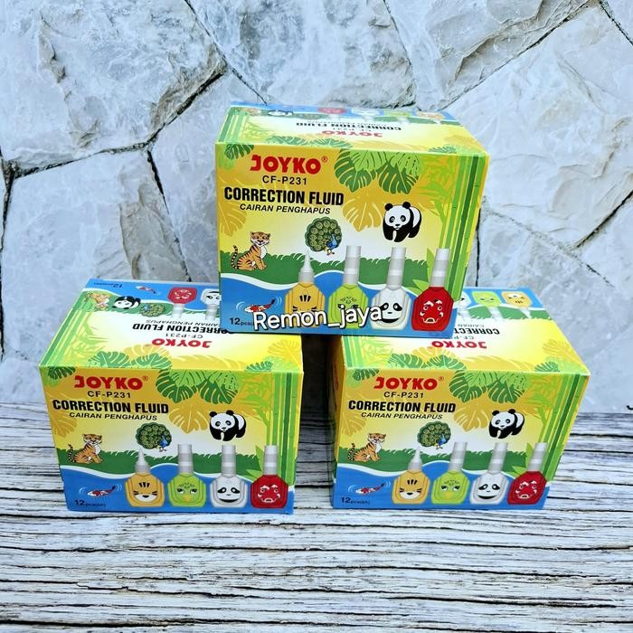

(promo) 1 pack 12 pcs tip ex cair joyko cf-p231 / correction fluid / per 12 penghapus stationery