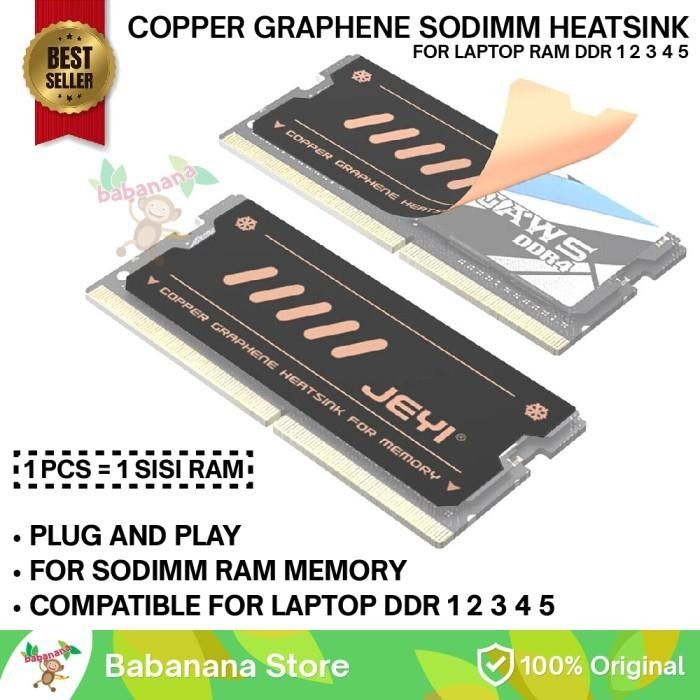 JEYI HEATSINK RAM SODIMM LAPTOP MEMORY PENDINGIN COOLER GRAPHENE