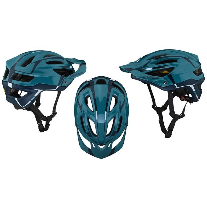 TROY LEE DESIGN A2 HELMET HELM PS SILVER MARINE