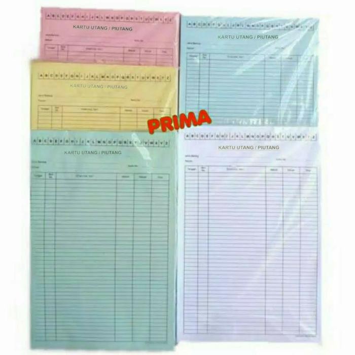 

Paper Kartu Utang / Piutang Ukuran Folio Isi 100 Lembar