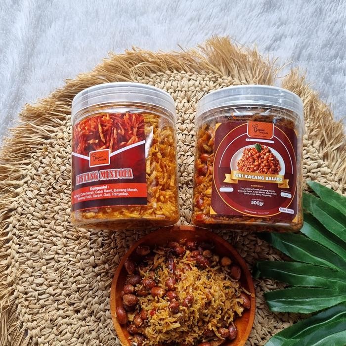 

PAKET BUNDLING teri kacang balado 300gr dan kentang balado 200gr Food Snack Pedas Manis
