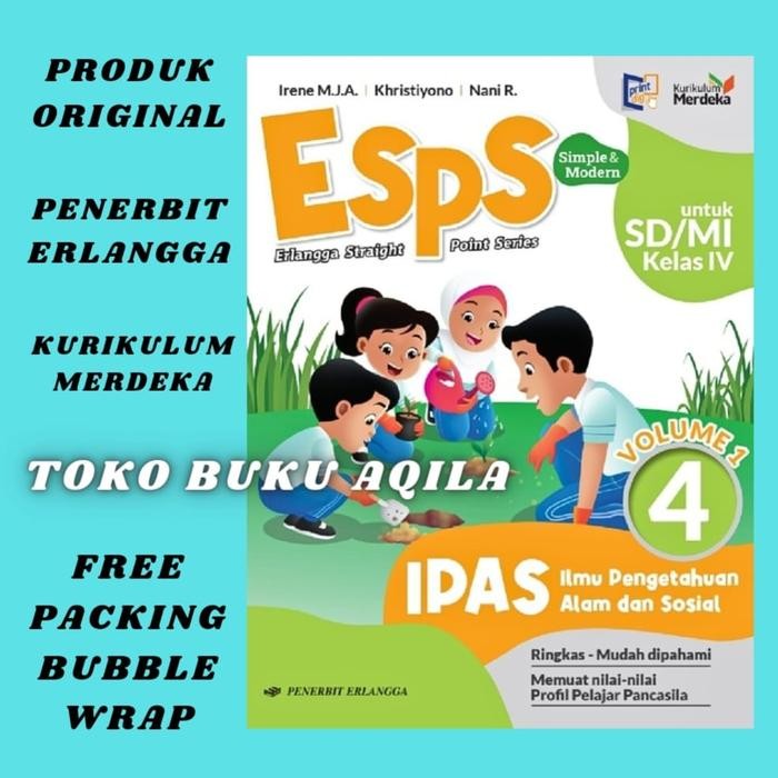 

Ready Buku Esps IPAS Kelas 4 SD/MI Volume 1 Erlangga Kurikulum Merdeka