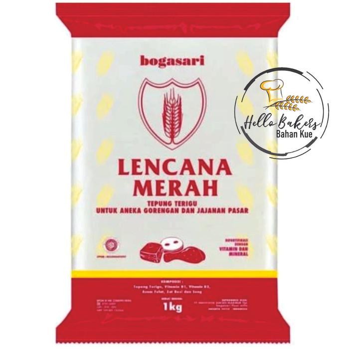 (Allthebest) TEPUNG LENCANA MERAH BOGASARI 1KG / TEPUNG BOGASARI / LENCANA MERAH