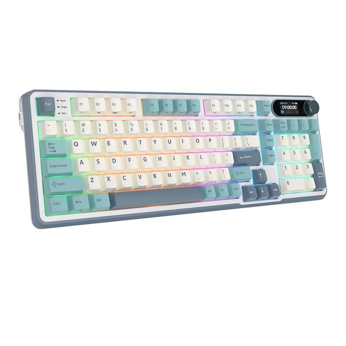 [Expert] Royal Kludge RK S98 White Blue Light Could 98 Key Gaming Keyboard