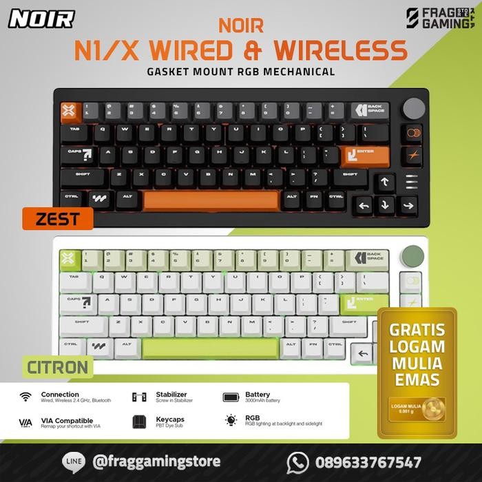 [Allthebest] Noir N1X N1/X 65% VIA/QMK N1 XWireless Gaming Keyboard NoirN1X VIA QMK