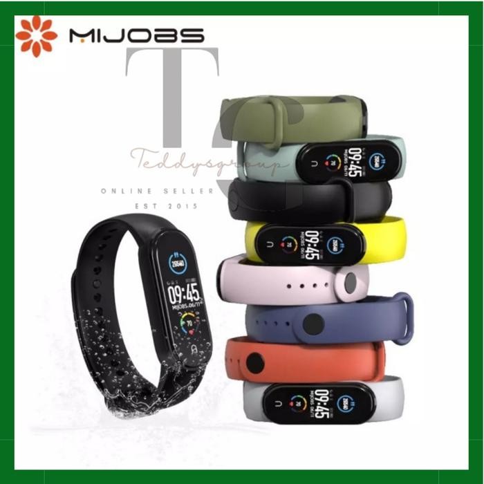 Mijobs Strap Mi Band 5 Mi band 6 Silicone Strap Original Mijobs Strap