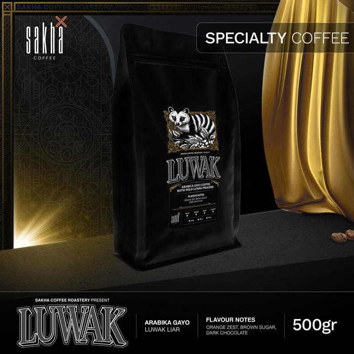 

KOPI LUWAK LIAR ARABIKA GAYO ACEH COFFEE ROAST BEAN ESPRESSO ROASTED BEANS BIJI BUBUK 500 GRAM