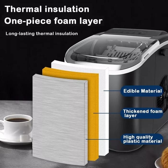 Mesin es batu HICON 15 kg es bulat Rumah Tangga Komersial Mini