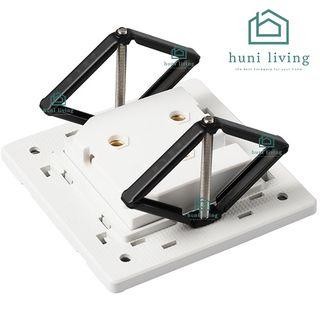 2Pcs 86Mm Per Dinding Tanpa Inbow Kotak Perbaikan Sekrup Steker Switch Soket Kotak Pengganti Tempel